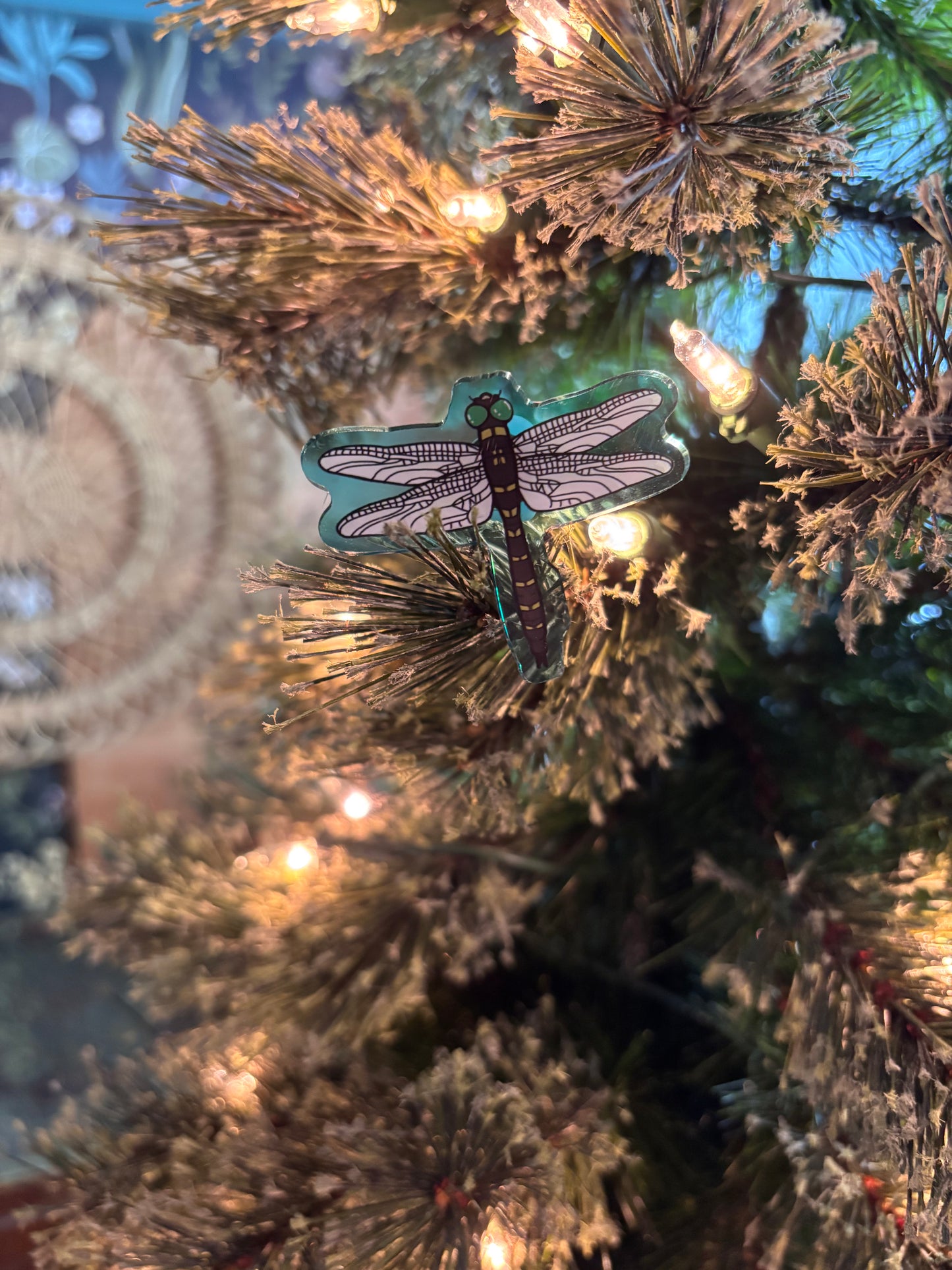 Dragonfly Acrylic Pin - Hand-Drawn Art Pin